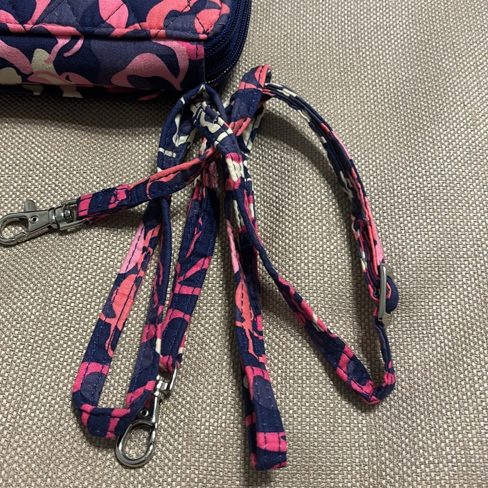 Vera Bradley Pink and Blue Floral Crossbody Bag - Picture 6 of 8